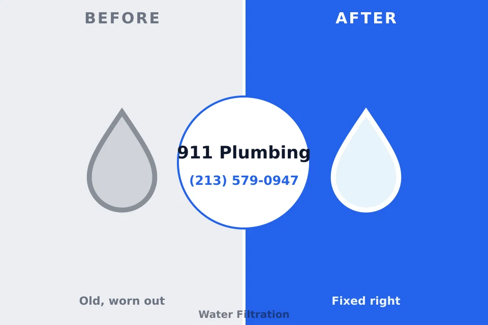 Before and after: plumbing company Henderson, LA